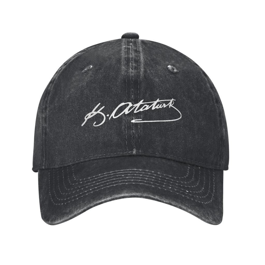 Mustafa Kemal Ataturk Signature Men Women Baseball Caps Turkey Distressed Denim Cap Hat Outdoor Running Golf Adjustable Headwear