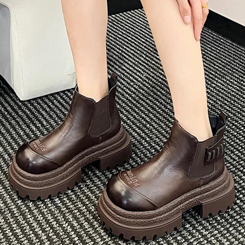 High Heels Ankle Women Boots Fashion Casual Platform Shoes  Winter New Sport Motorcycle Boots Cozy Retro Designer Boots Lady