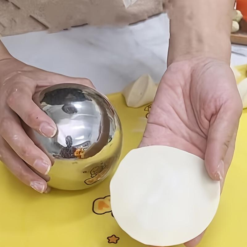 1 STuks 304 Roestvrij Staal Rolbal Dumpling Huid Rolapparaat Nieuwe Deegroller Huishoudelijk Persen Huid Rolgereedschap Multifunctionele Bal