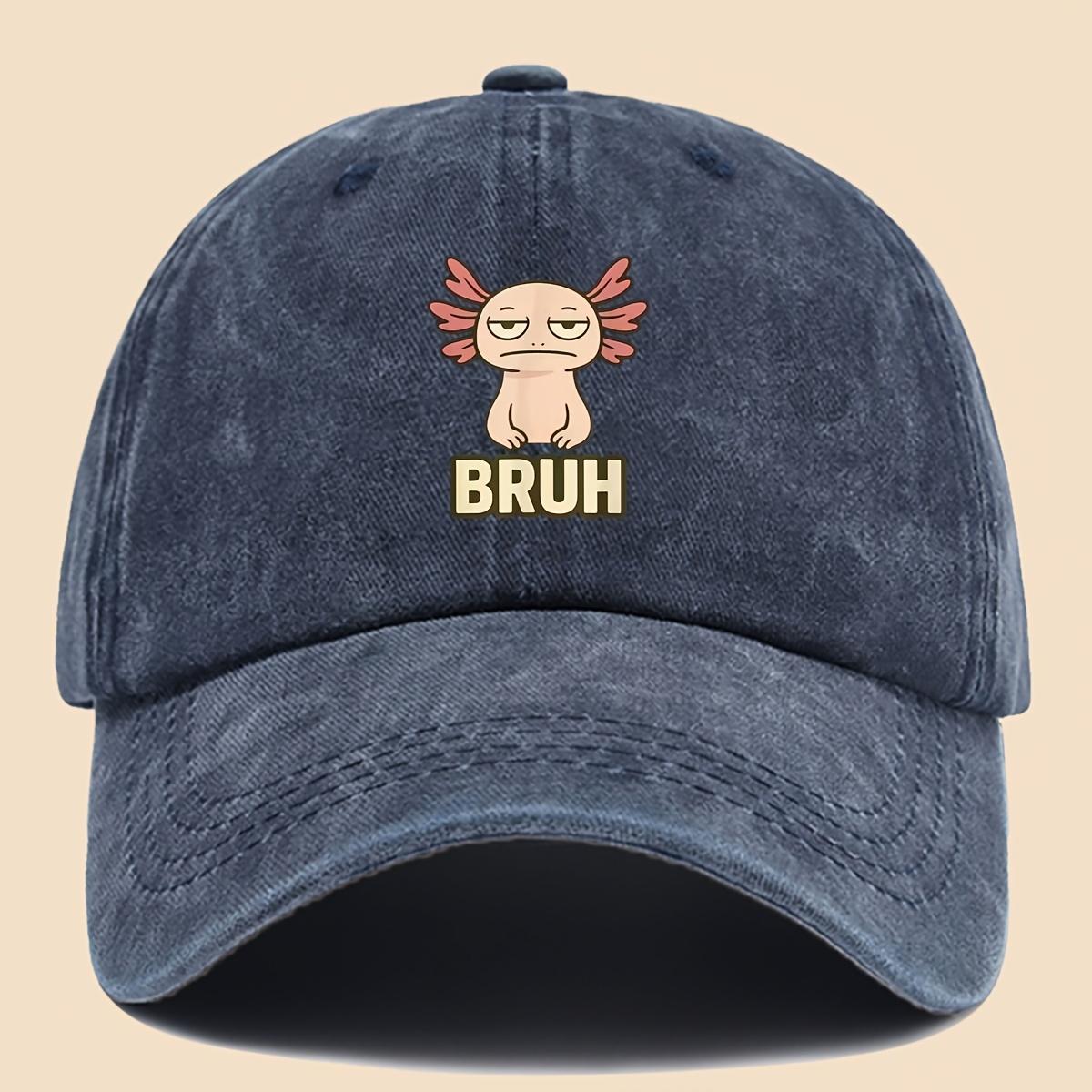 Printed baseball cap urban casual trucker hat dad hat adjustable unisex темно-синий
