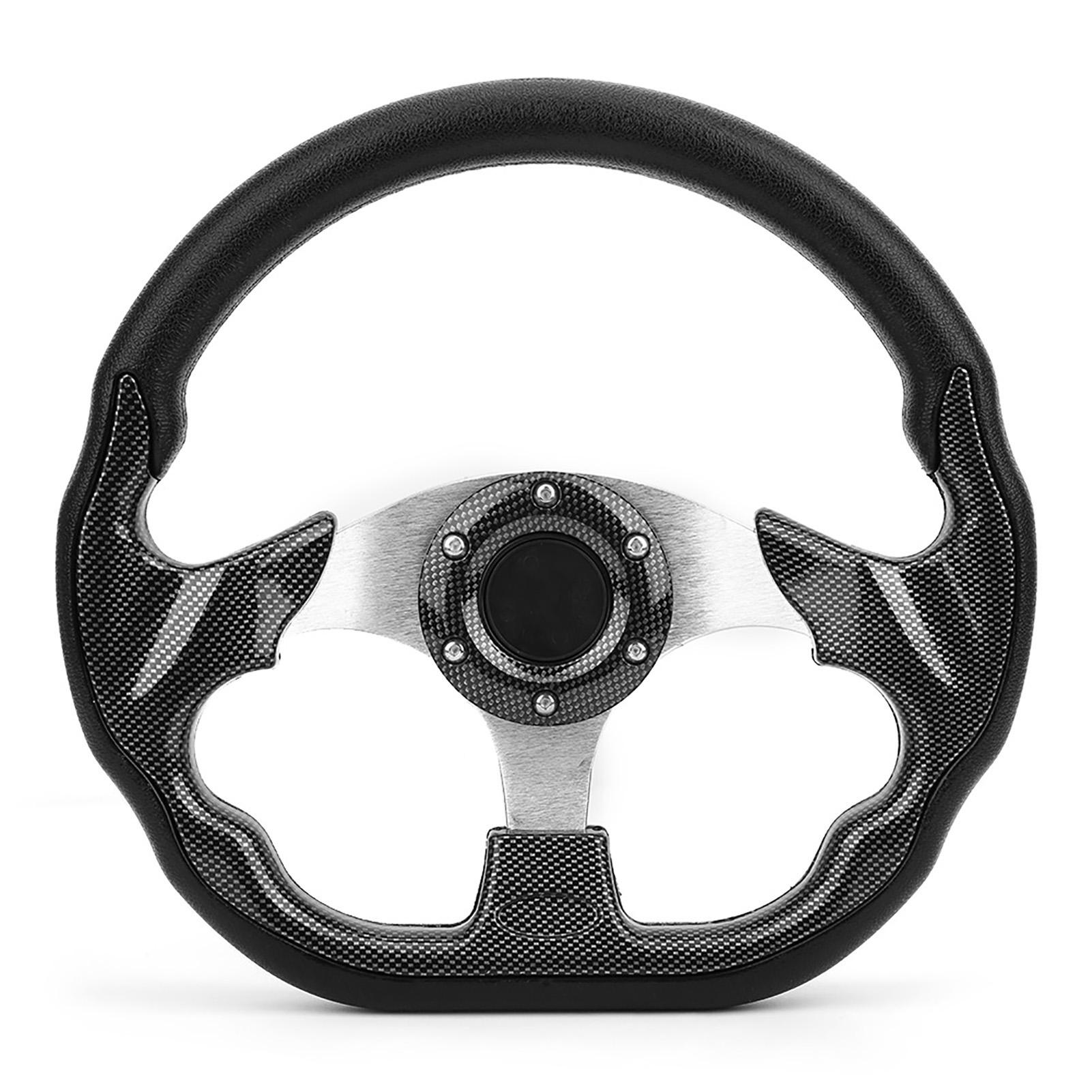 

320MM Universal Car Steering Wheel Carbon Fiber Style Racing Drift with Horn Button