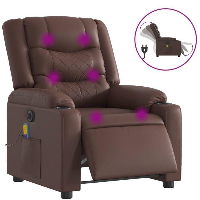 VidaXL Electric Reclining Massage Armchair, Relaxation Chair with Adjustable Backrest and Footrest, Salon Seat 3206549
