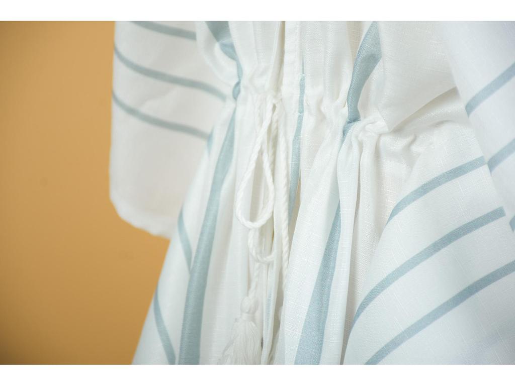 Cardigan cu dungi europene și americane: Cămașă pentru soare de vacanță și acoperire pentru bikini