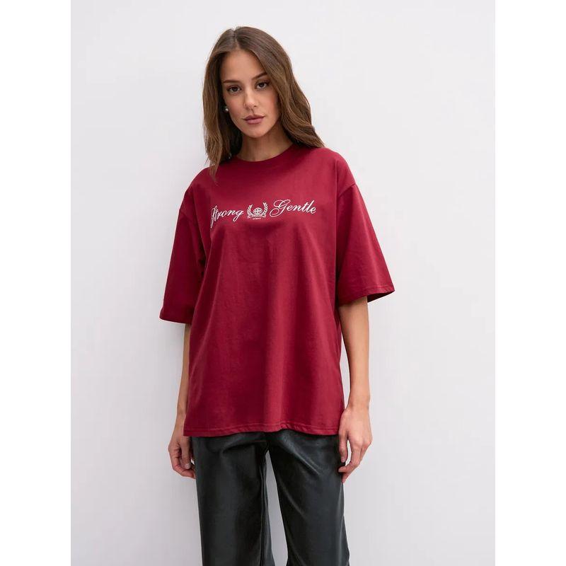 Western Style Fashion Casual Loose Letters Print T-shirt Top Printed Cotton T-shirt Top