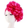 New Woman Muslim Hijab Caps with Big Flower Turban Bonnet Islamic Wrap Head Inner Cap for Hijabs Trendy Headdress 2025 New