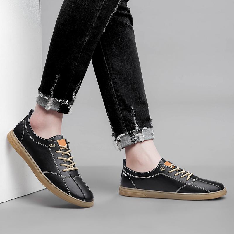 Classic Men's Sneakers Platform Slip On Casual Shoes for Men Leather Sneakers New Comfort Flat Shoes Spring Men's Loafers Shoes