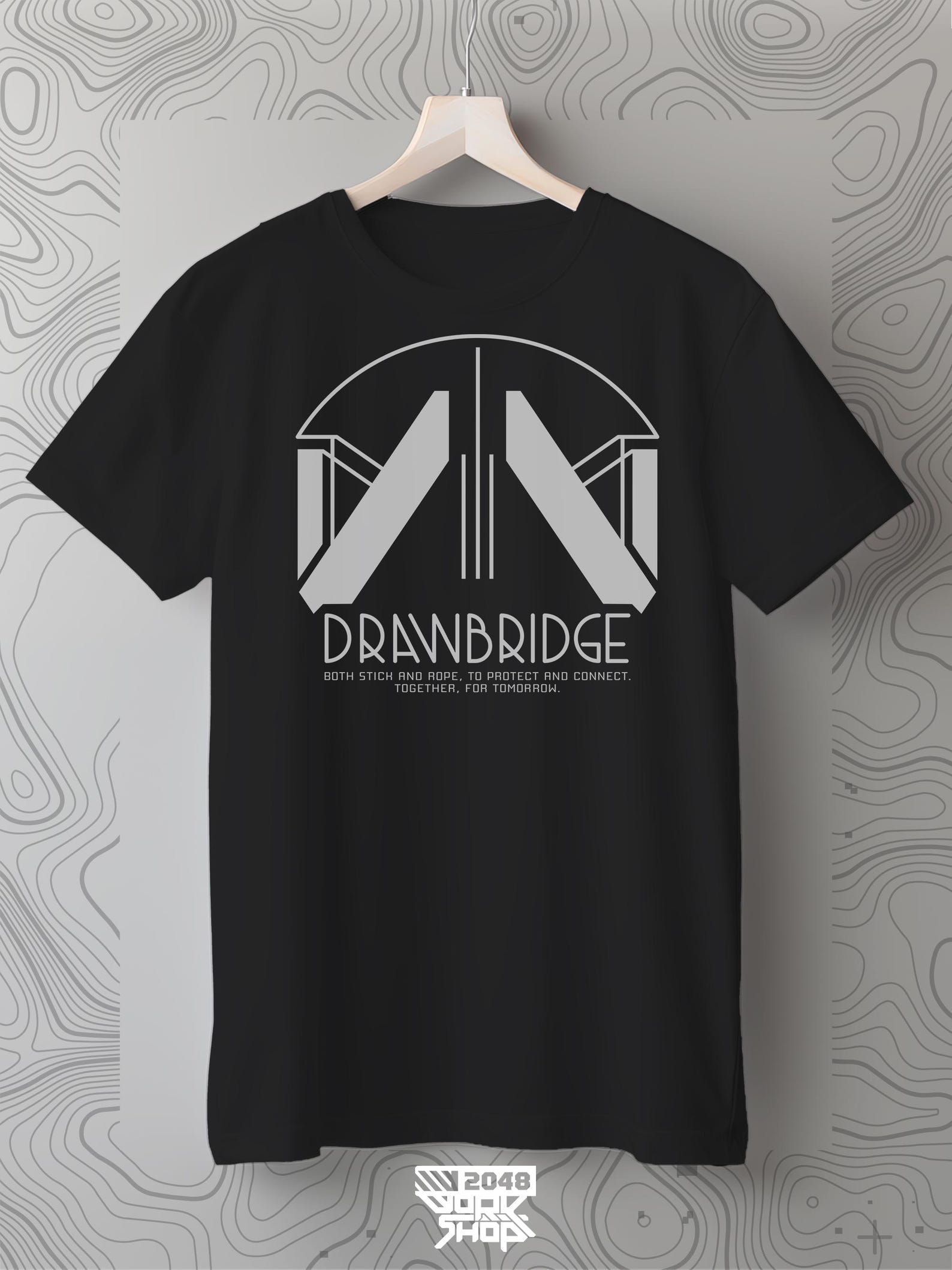 Drawbridge Graphic Tee: Japan Streetwear Cyberpunk T-Shirt 3XL