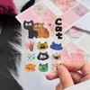 1 Blatt 3D Epoxidharz Transparente Aufkleber Ins Niedliche Schwarze Katze Cartoon Gelee Aufkleber Dekoration Für DIY Handyhüllen Laptop Tablet