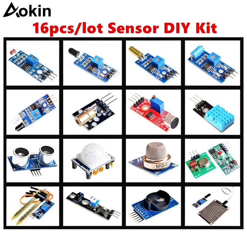 

16 шт./лот модульная плата для Arduino стартера Raspberry Pi 3/2 Model B датчик отслеживания температуры дождя