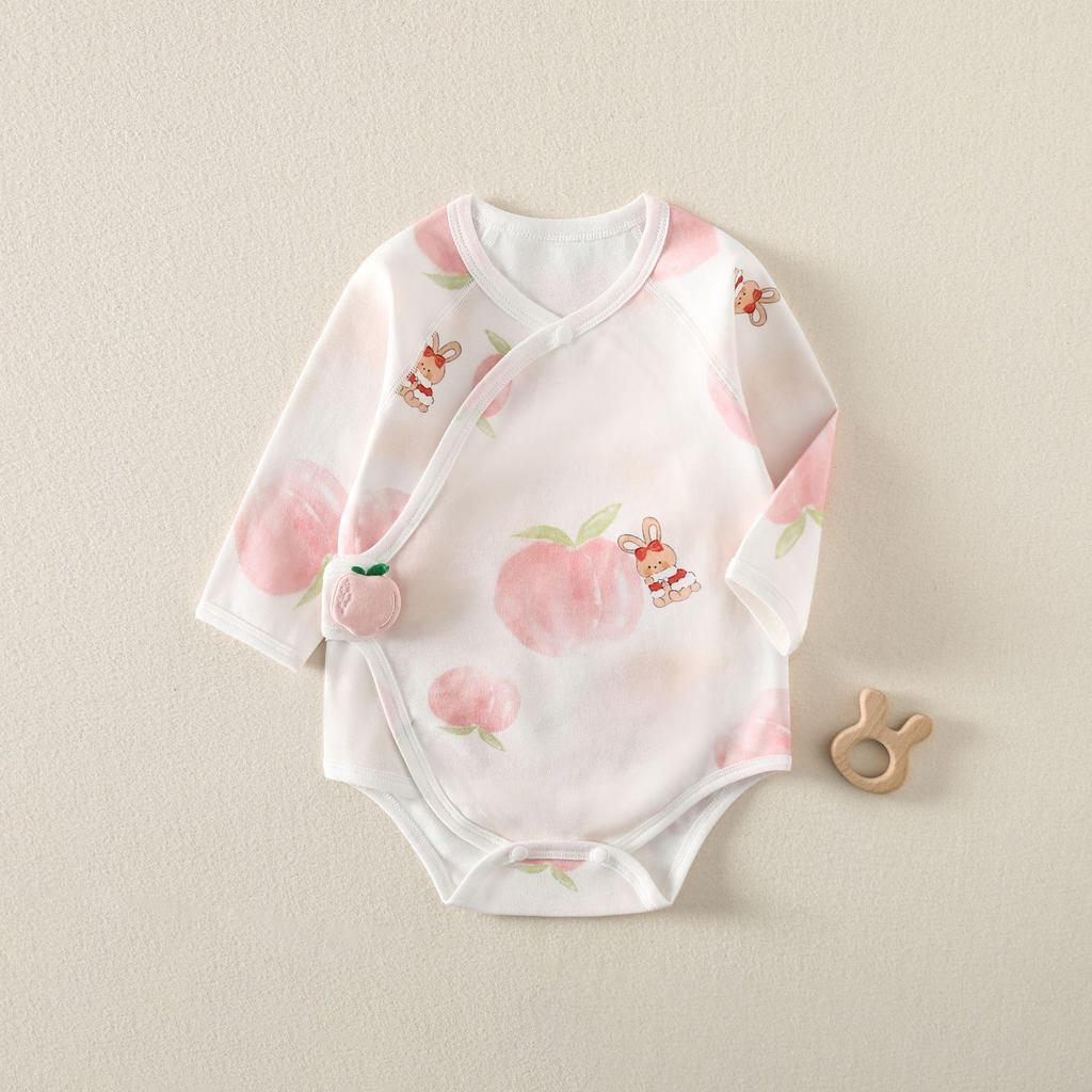 Spring-Summer Infant Pure Cotton Bodysuit: Tagless Newborn Romper for Crawling.