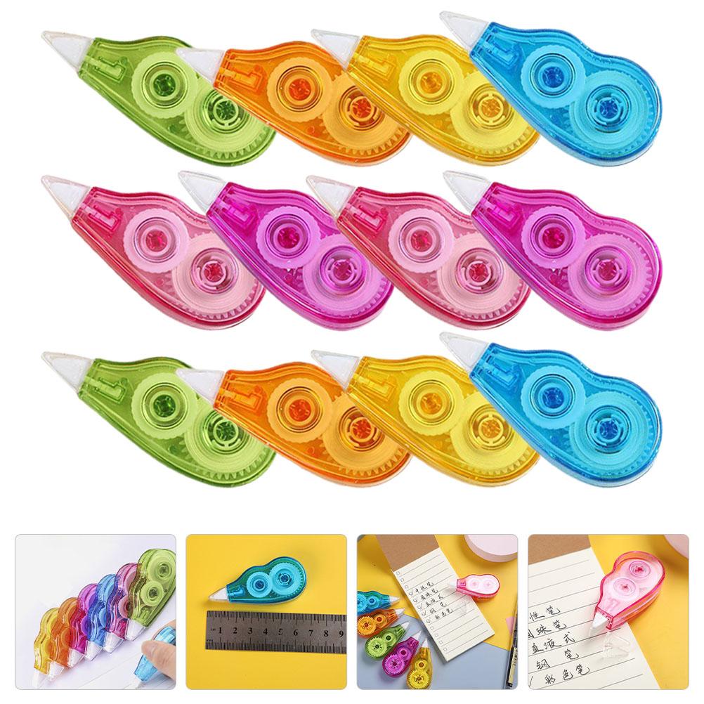 12 Pieces Decoration Positive Learning White Portable Cute School Supplies Art Student Tools Corrector Writing