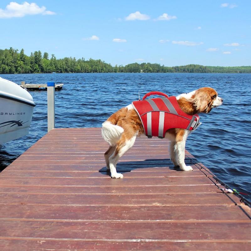 Pet Dog Life Jacket Swimming Outdoor Safety Vest Adjustable Floatation Gear Small To Extra Large Dogs