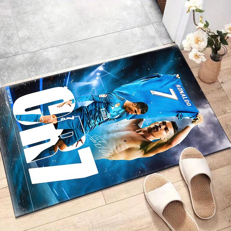 1pc Number 7 Soccer Design Printed Area Rug Carpet for Bedroom Living Room Home Decor Rugs Mat Non Slip Mat Rug for Bedside