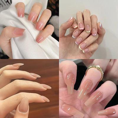 Zaawansowane Naklejki na Paznokcie w Stylu Pure Desire - Zestaw 24 sztuk do Manicure Studenckiego
