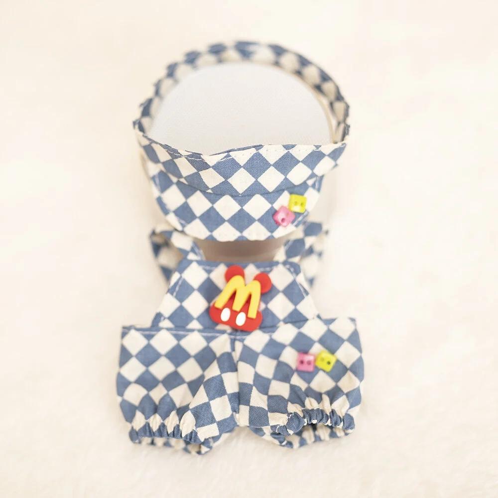 

17 см Кукольная одежда шахматная доска теннисный комплект одежды детская подвесная одежда подтяжки брюки замена одежды трендовый подарок fit 17cm Labubu Doll