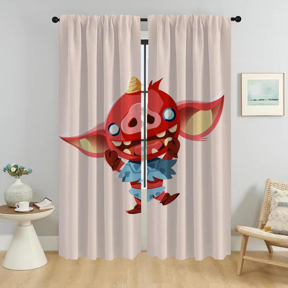 

Z-zeldaes Шторы для спальни Оконные шторы для комнаты 2 Панельные перегородки Шторы для домашнего интерьера Украшения на Хэллоуин W50xH70cmx2pcs