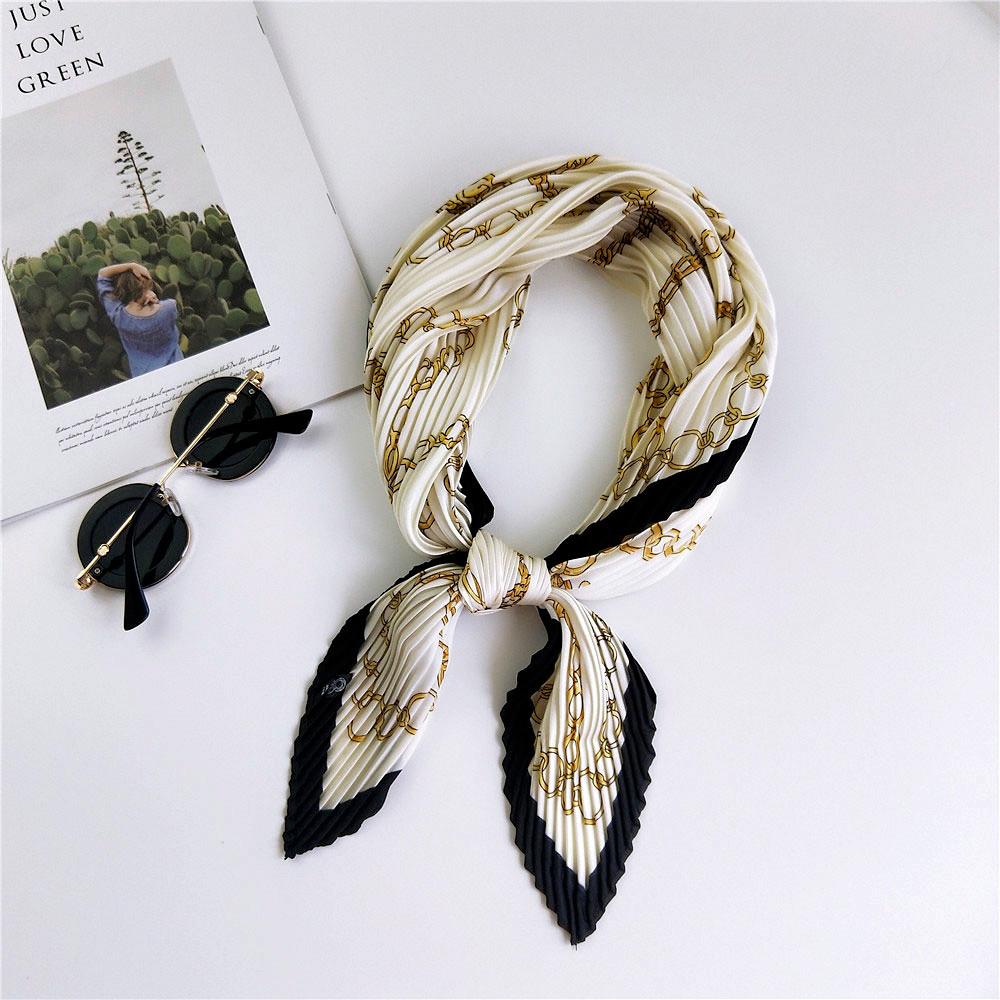 Decorative Simple Texture Silk Scarf Women'S New Style Spring And Autumn Summer Fashion Versatile Headscarf Work Scarf