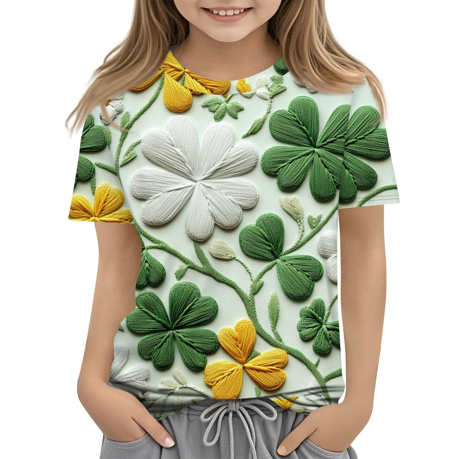 

Детская мода повседневная с короткими рукавами St. Футболка с круглым вырезом и принтом Патрика 120 оранжевый