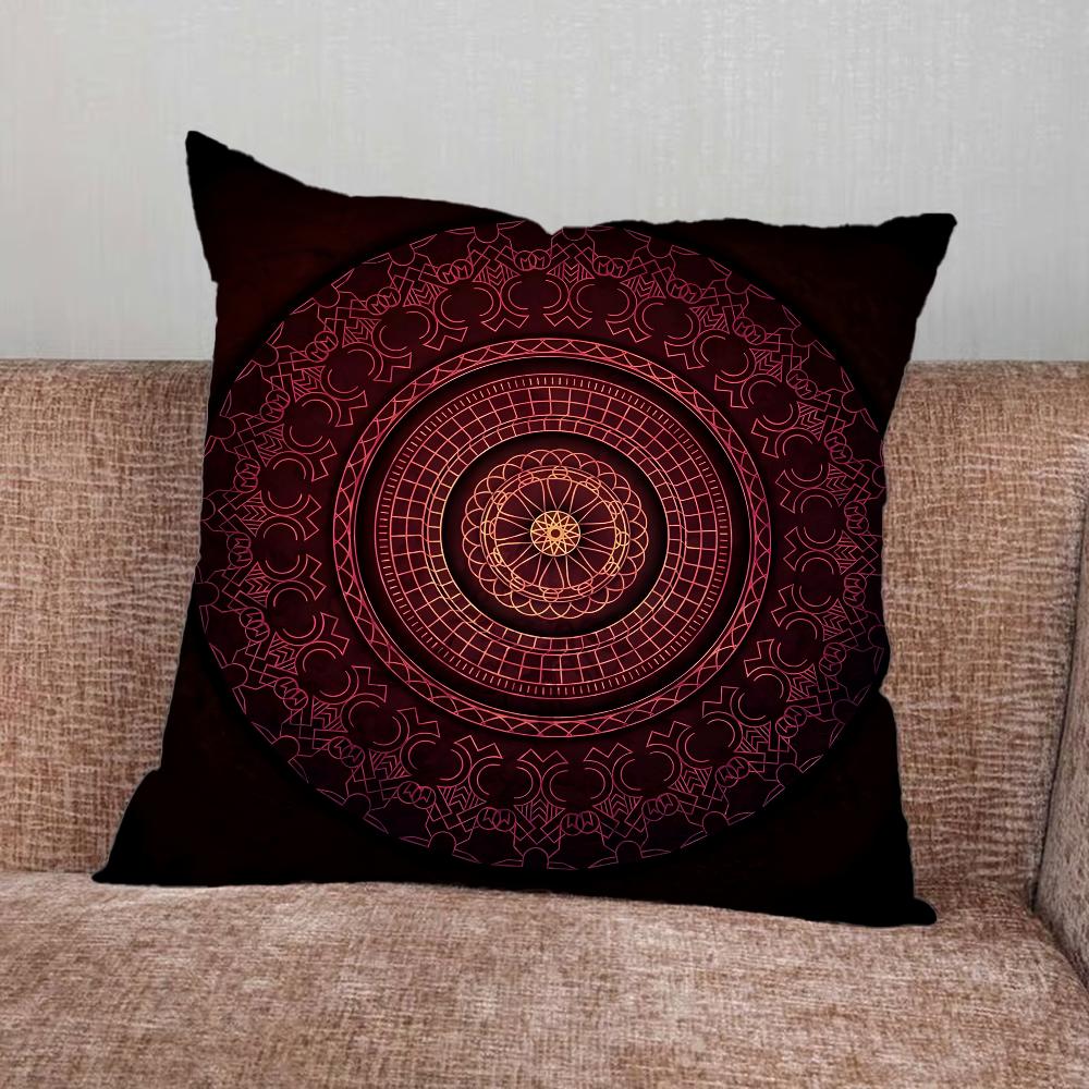 Indischer Blumen-Henna-Mandala-Kissenbezug für Zuhause Schlafzimmer Auto Büro Dekoration Wohnzimmer Sofa Kissenbezug Geeignet