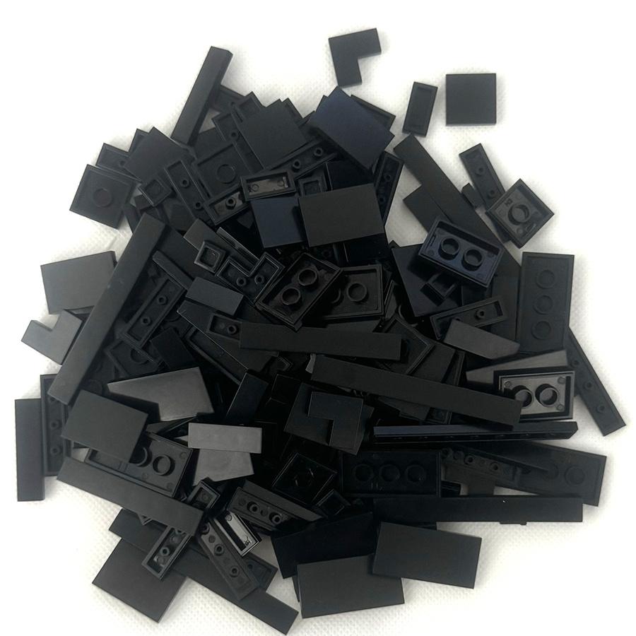 150Pcs Bulk Smooth Flat Plate Building Block 1x1 1x2 1x6 Dots Thin Tile Bricks For Kid Toy Mixed Particle Compatible Brand