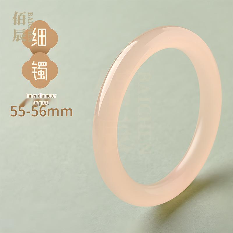 

Розовый грейпфрутовый браслет из нефрита с корнем лотоса для девочек