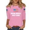 Women's Casual Fashionable Sexy Comfortable Neck Three-Quarter Sleeve Top
