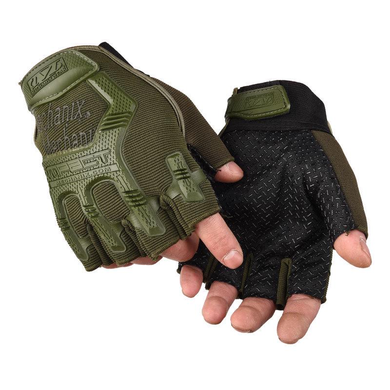 Tactical Half-Finger Men's Fitness Gloves - Non-Slip Summer Cycling & Outdoor Sports