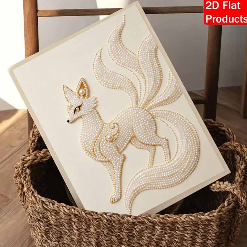 DIY Perlen Diamant Malerei Kits für Erwachsene und Anfänger, Elegantes Fuchs Funkelnde Malerei Handwerk Haus Wanddekoration handgemachtes Geschenk