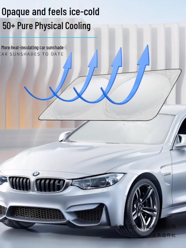 Thickened Car Sunshade: Front Windshield Sun Protector & Blackout Curtain
