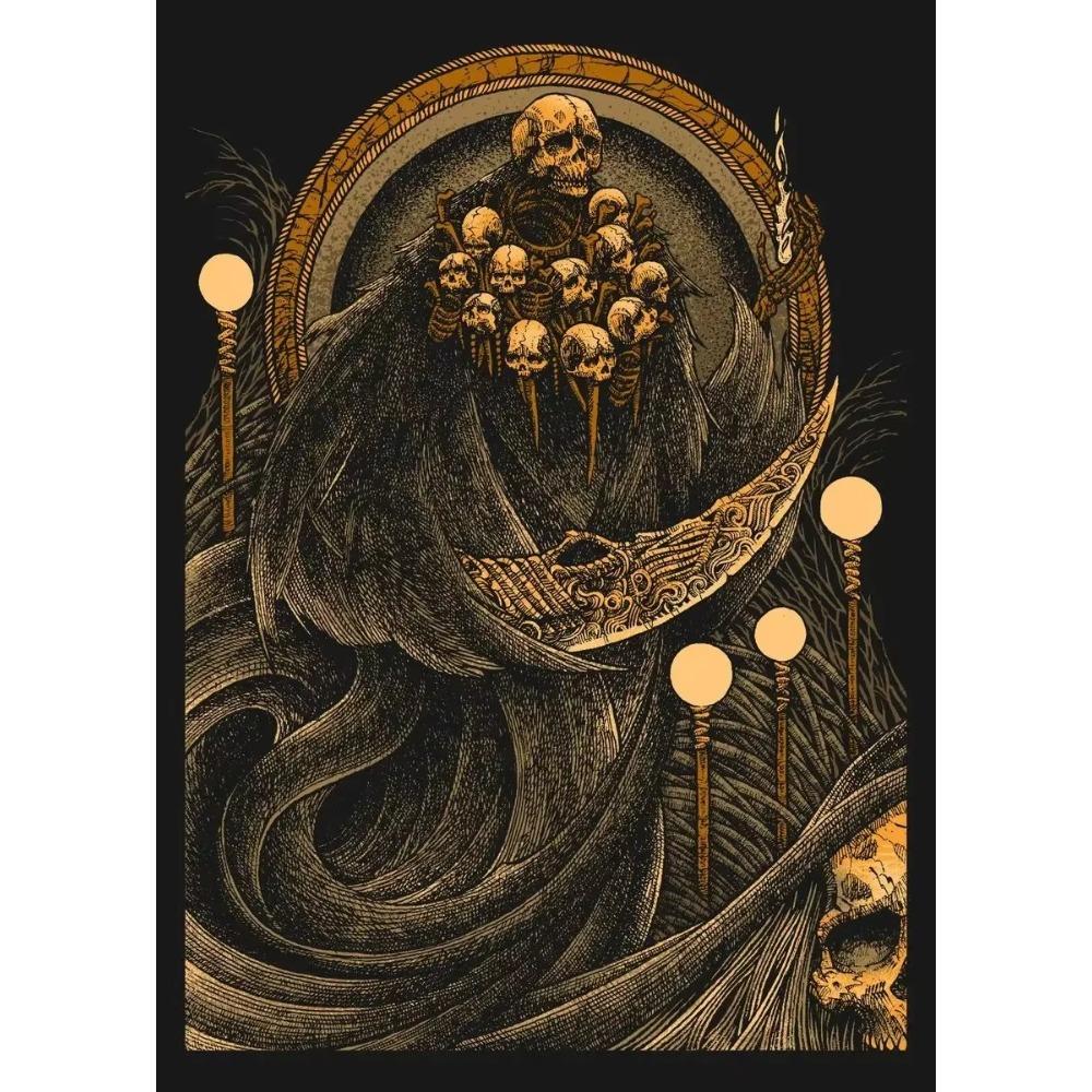 Gothic Dark Academia Undead Legion Canvas Art Print Chosen Undead Poster for Living Room Wall Home Ation Unique G