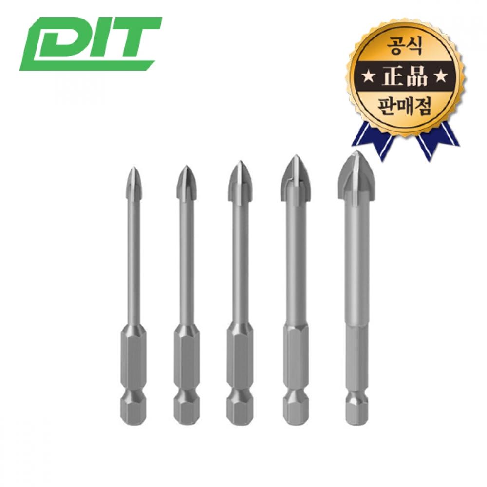 

Биты для плитки DIT DTXB крестообразные, ударное сверление по стеклу, 4 мм, 10 мм