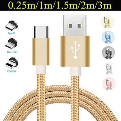 Itin ilgas nailoninis pintas USB įkrovimo laidas, nesipainiojantis C tipo mikro USB iPhone USB laidas
