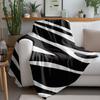 Schwarz-Weiß gestreifte Decke Überwurf Weiches Fleece Bett Sofa Dekorative Decke Geschenk