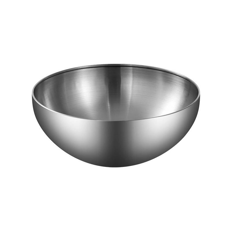 Korean Stainless Steel Multi-Purpose Bowl for Salad, Cooking, Dough, Baking, Egg Beating, Vegetables, and Fruit.