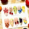 24 PZ Unghie Finte Francesi Bianche Semplici Punti Neri Fiocco Mandorla Press on Nails Fiori Dolci Coccinella Carina Modelli Unghie Acriliche
