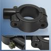 Aynaxcol 1" 25mm Mirror Thread Motorcycle Handlebar 10mm Mirror Thread Mount Holder Clamp Adapter Black