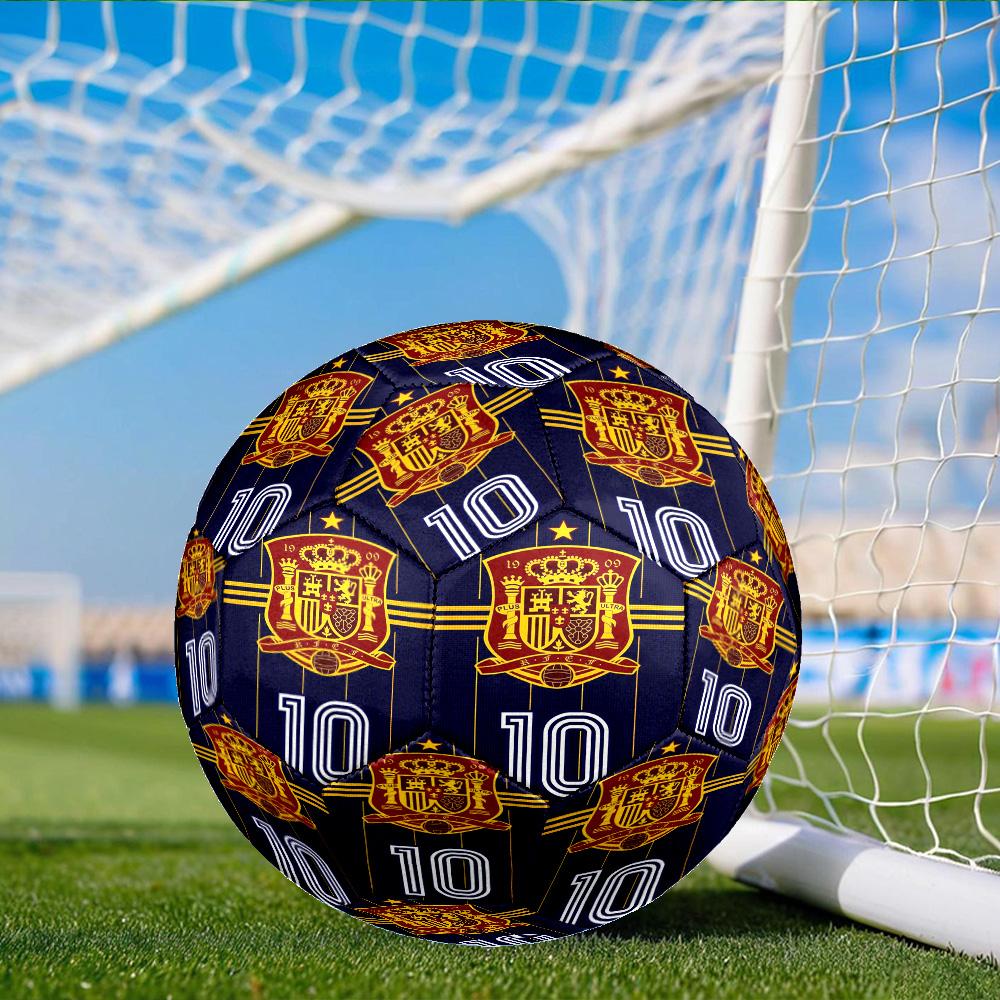 Spain National Football Team Size 5 Soccer Balls, Anti-Slip, Protective Football, Outdoor Sport, Practice Games, Birthdays Gift Suitable for Fan