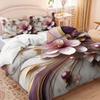 Pink Beding Set Beautiful Flower Gorgeous Design Cozy Soft Duvet Cover Set King Quen Twin Single Sized Dimensions Birthday Gift Bedrom Decor