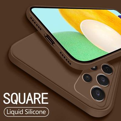 Nový luxusní čtvercový tekutý silikonový měkký kryt pro Samsung S25 Ultra S24 FE S23 Plus S22 S21 A56 A06 A16 A55 A36 A35 A15 A54 A53 A52 5G telefon kryt