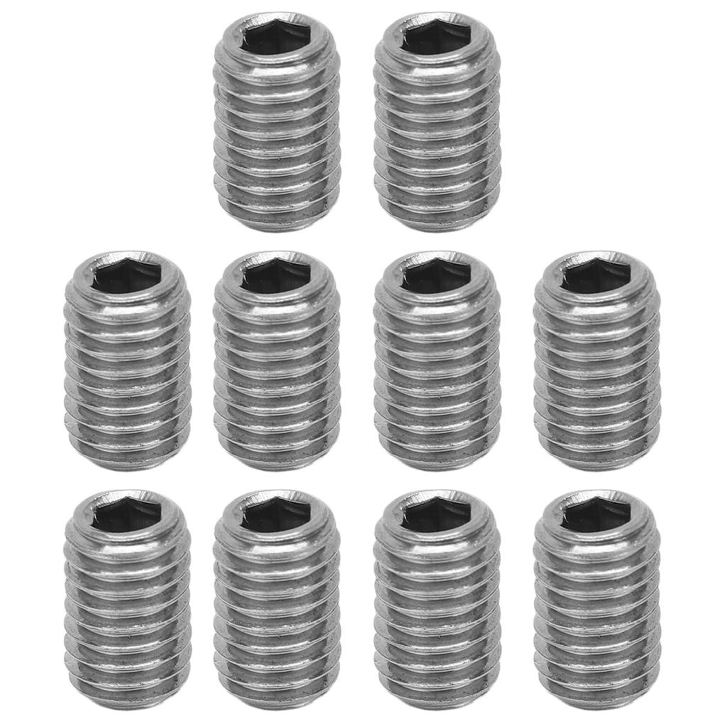 10Pcs 304 Stainless Steel M5 Surfboard Fin Key Grub Screws Fin Replacement Grub Screws