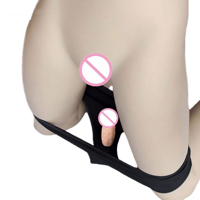 Strapon réaliste gode doux pénis culotte Masturbation Anal godemichet Anal sous-vêtements godes anaux jouets sexuels pour hommes/femmes jouet sexuel