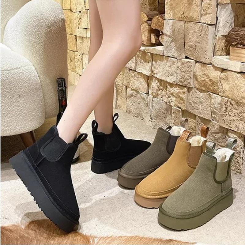 Fashion Luxury Brand Women Shoe Snow Boots Winter Plus Velvet Warm Cotton Shoes Women Ankle Boots Outdoor Short Boot Botas Mujer Botines