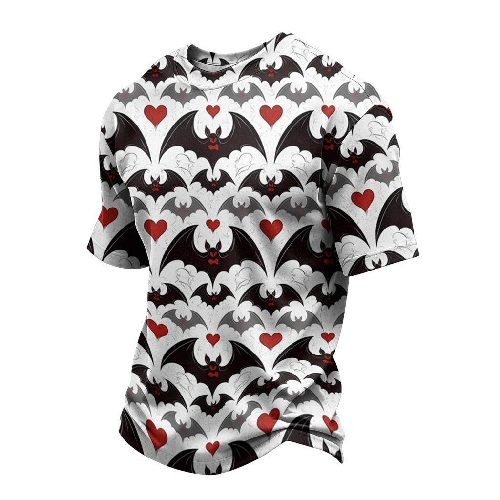 Men's Casual Short Sleeve T-Shirt Lightweight Breathable Round Neck Top Halloween Pumpkin Print Design Comfortable Fit