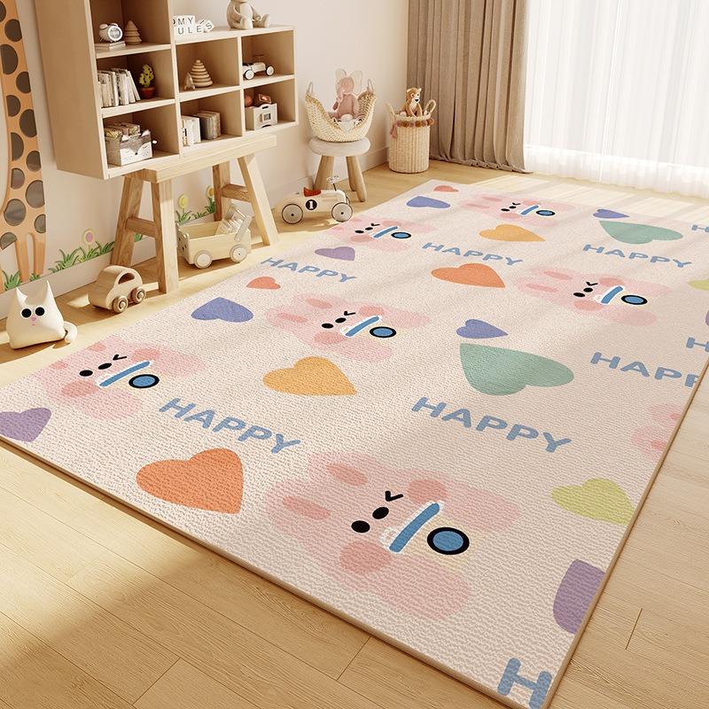 Cute Animal Pig Patterns Carpet Children's Bedroom Crawl Soft Mat Non Slip Sofa Floor Large Area Decor Rug Home Indoor Doormats