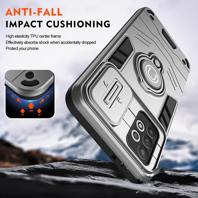 Luxury New Armor Magnetic Shockproof Case For Samsung Galaxy A32 A33 A34 A35 A36 Camera Lens Protective Phone Cover A32 4G Cases