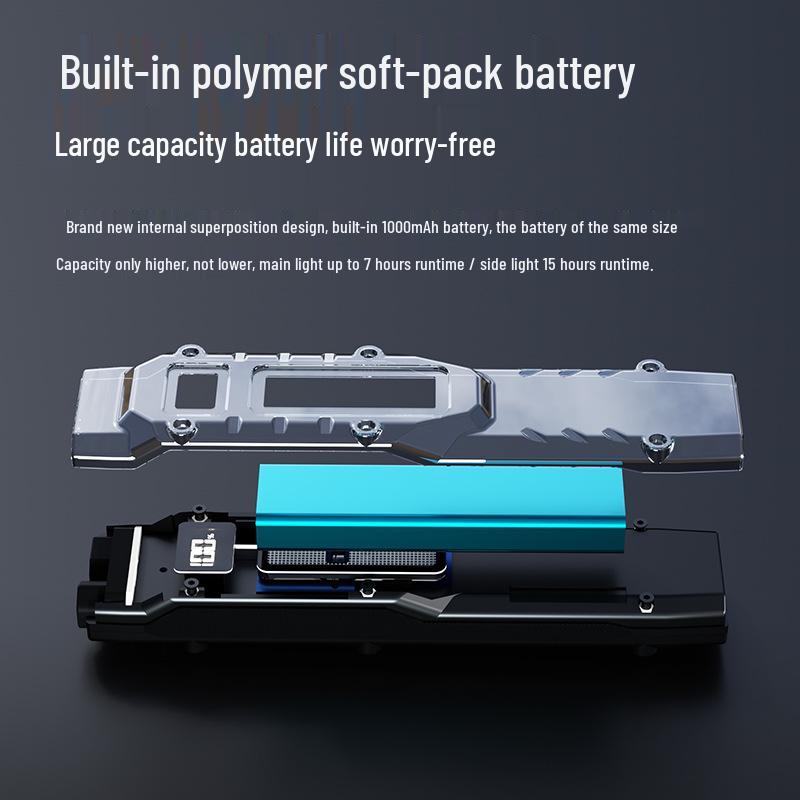 Ultra-Thin Rechargeable Tactical Flashlight: High-Intensity, Super Bright Self-Defense & Outdoor Work Light