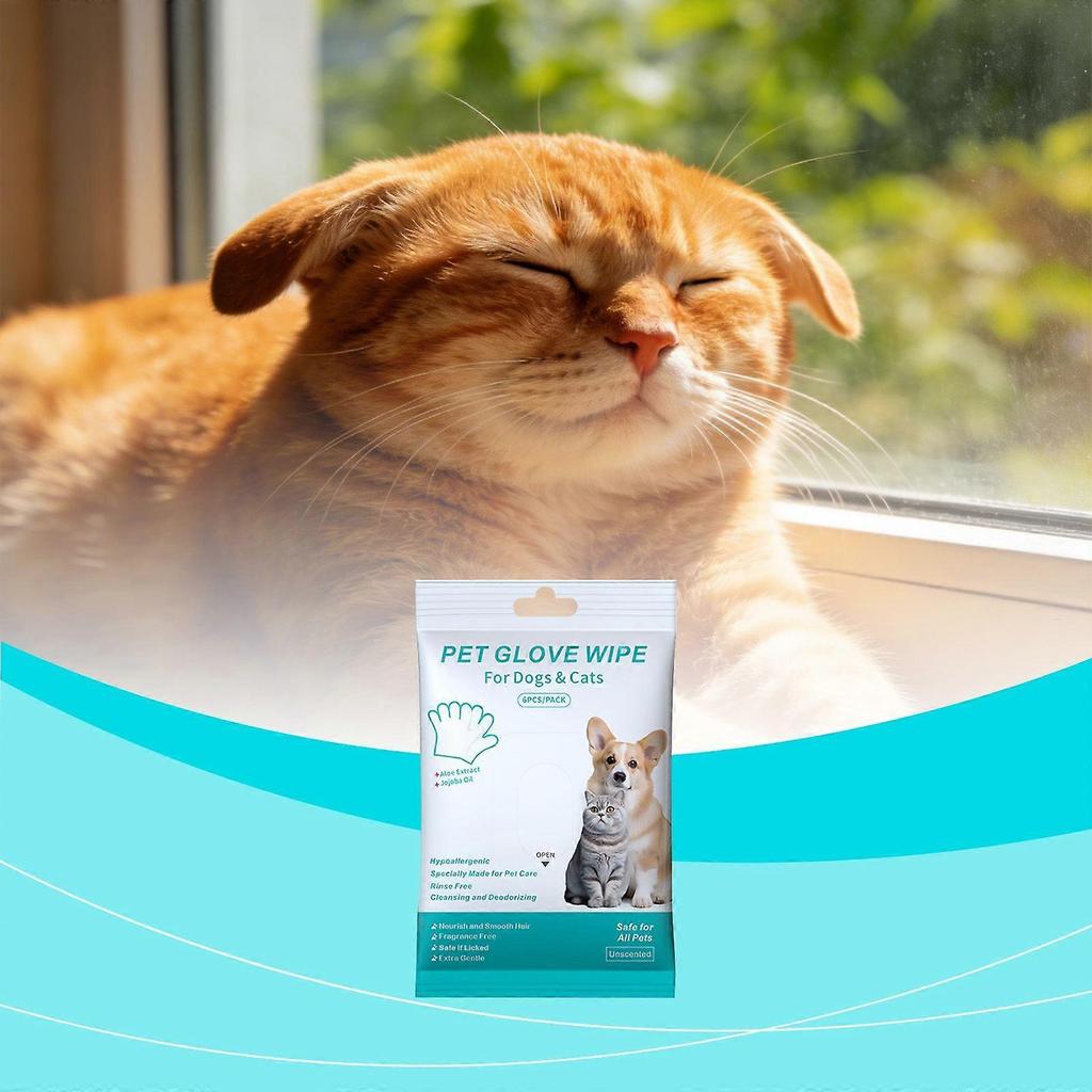 Amz Tierwaschfreie Handschuhe Tücher Tier Katze Hund Universell Bequem Reinigen Waschfrei Weich Hautpflege