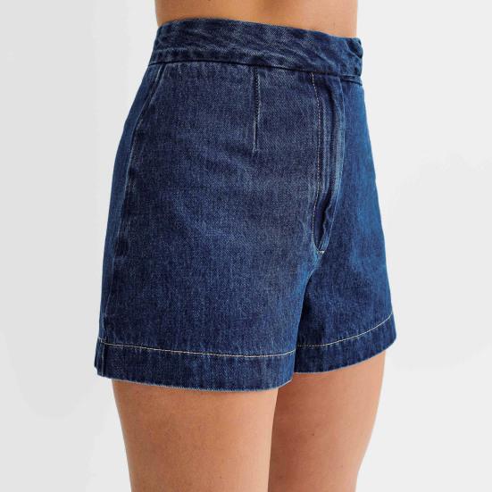 Women Vest Shorts Sleeveless Single-breasted Split Hem Round Neck Buttons Slim Fit