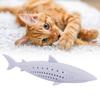 Silicone Pet Cat Catnip Molar Teeth Cleaning Simulation Fish Shape Training Interactive ToyPurple