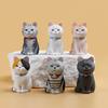 Small Bell Sitting Cat Figure Toy Mini Mini Cat Ornament Simulated Cat Model Doll  Girls Gifts